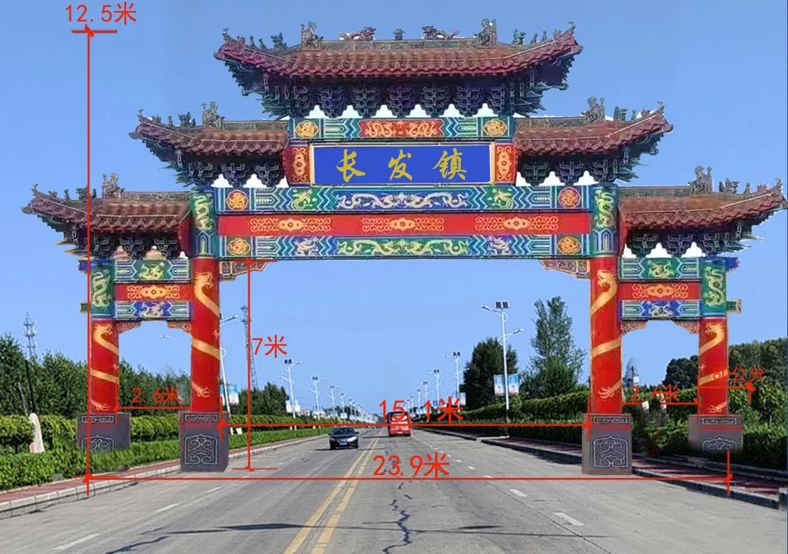 水泥仿古建筑牌楼制作,古建石雕牌坊牌楼门楼