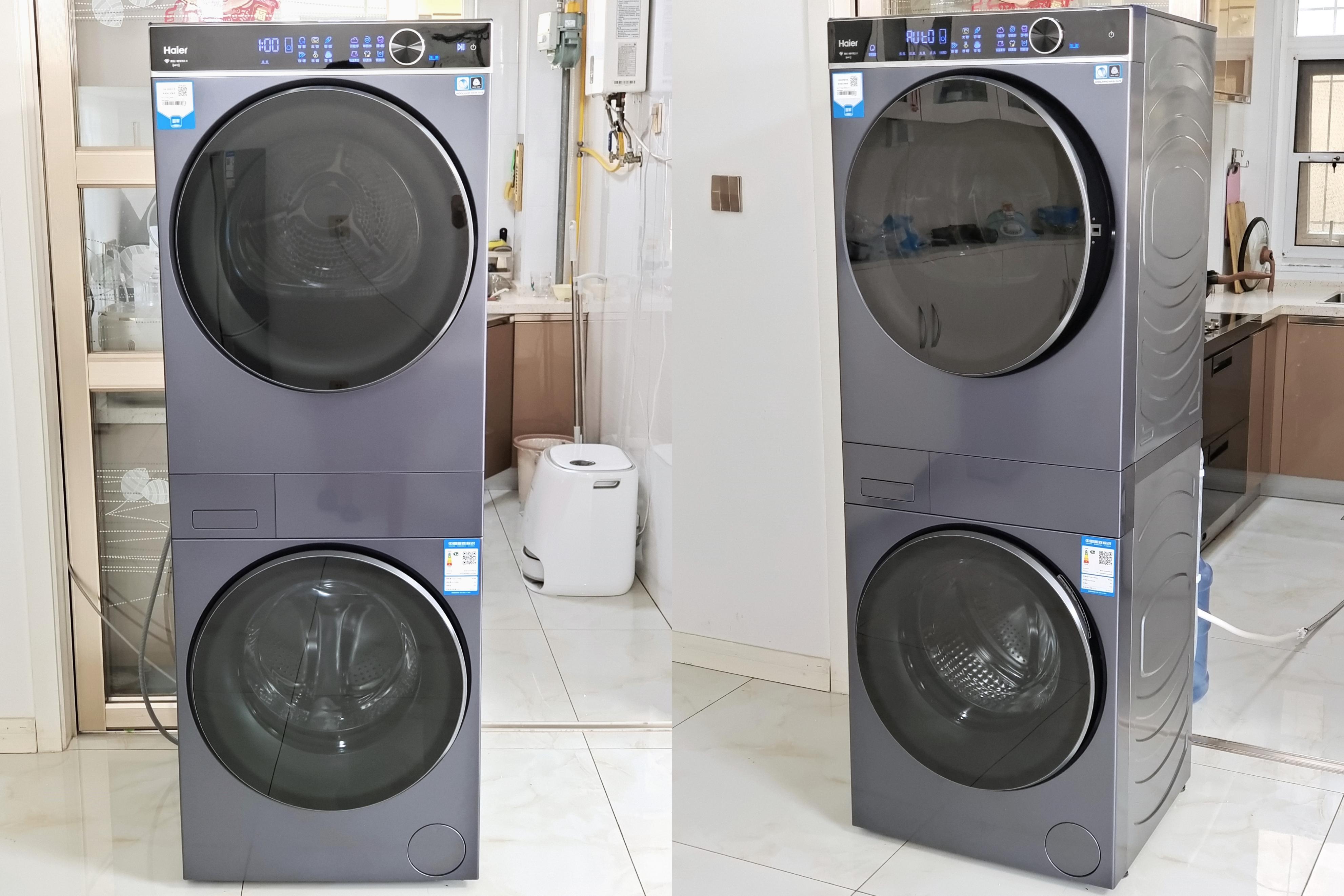 海尔叠黛和美h2洗烘套装,海尔叠黛和美洗烘套装烘干效果