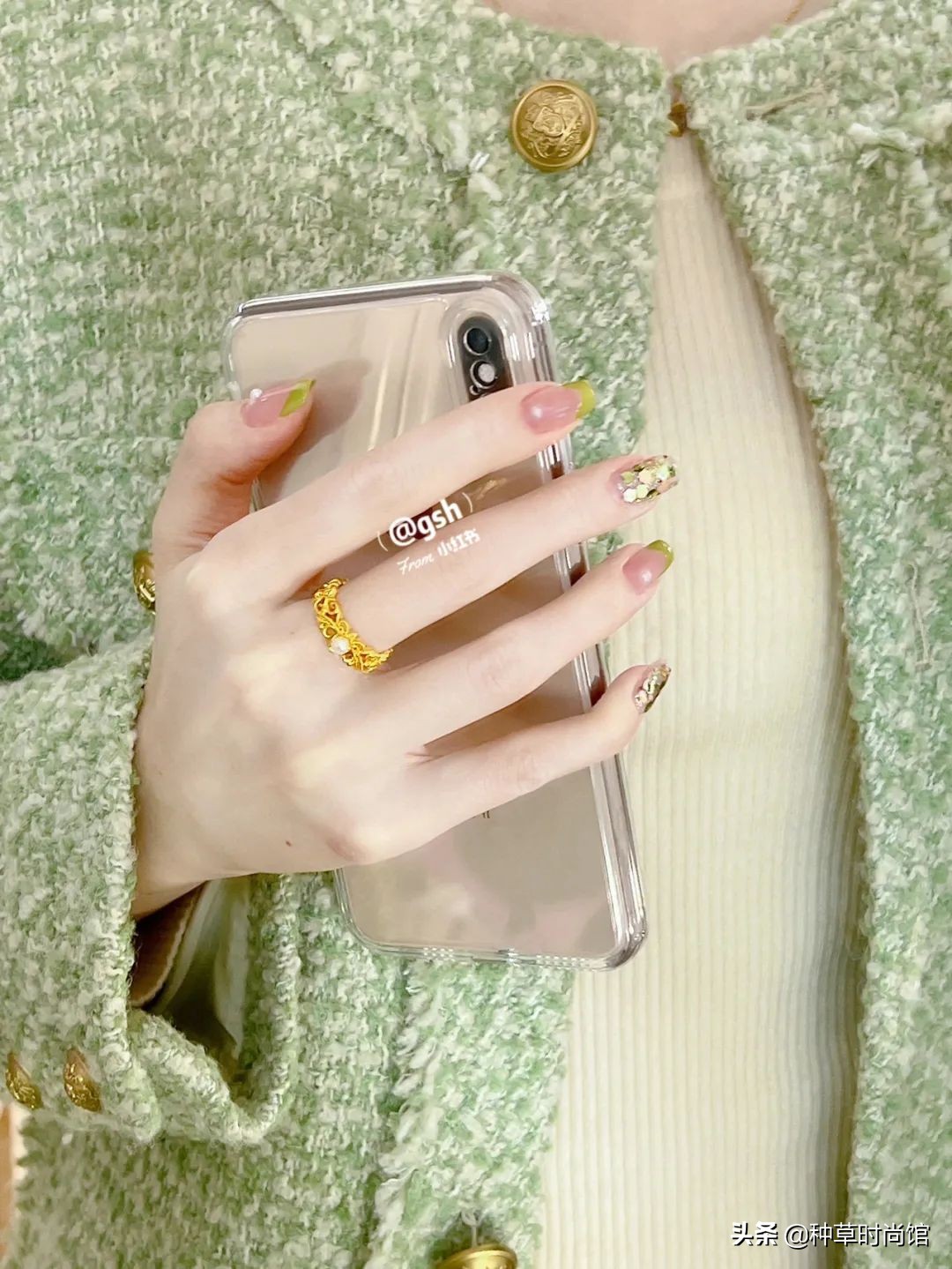 秋冬超显白高级感美甲,春日美甲图片最新款百搭