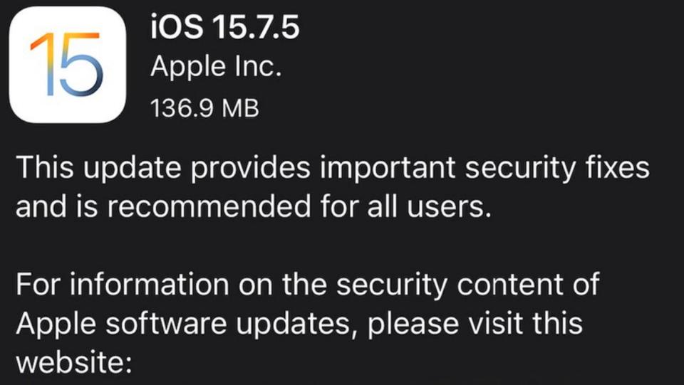 ios15.7苹果各版本建议更新吗,苹果ios15.7.5更新了些什么