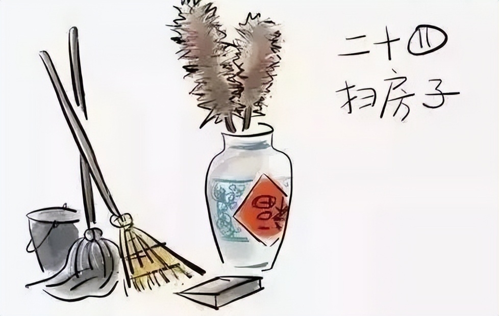 二十四扫房子习俗简笔画,二十四扫房子的习俗目的