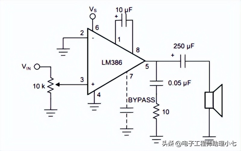 lm386音频放大电路图讲解,lm386音频功放电路工作原理