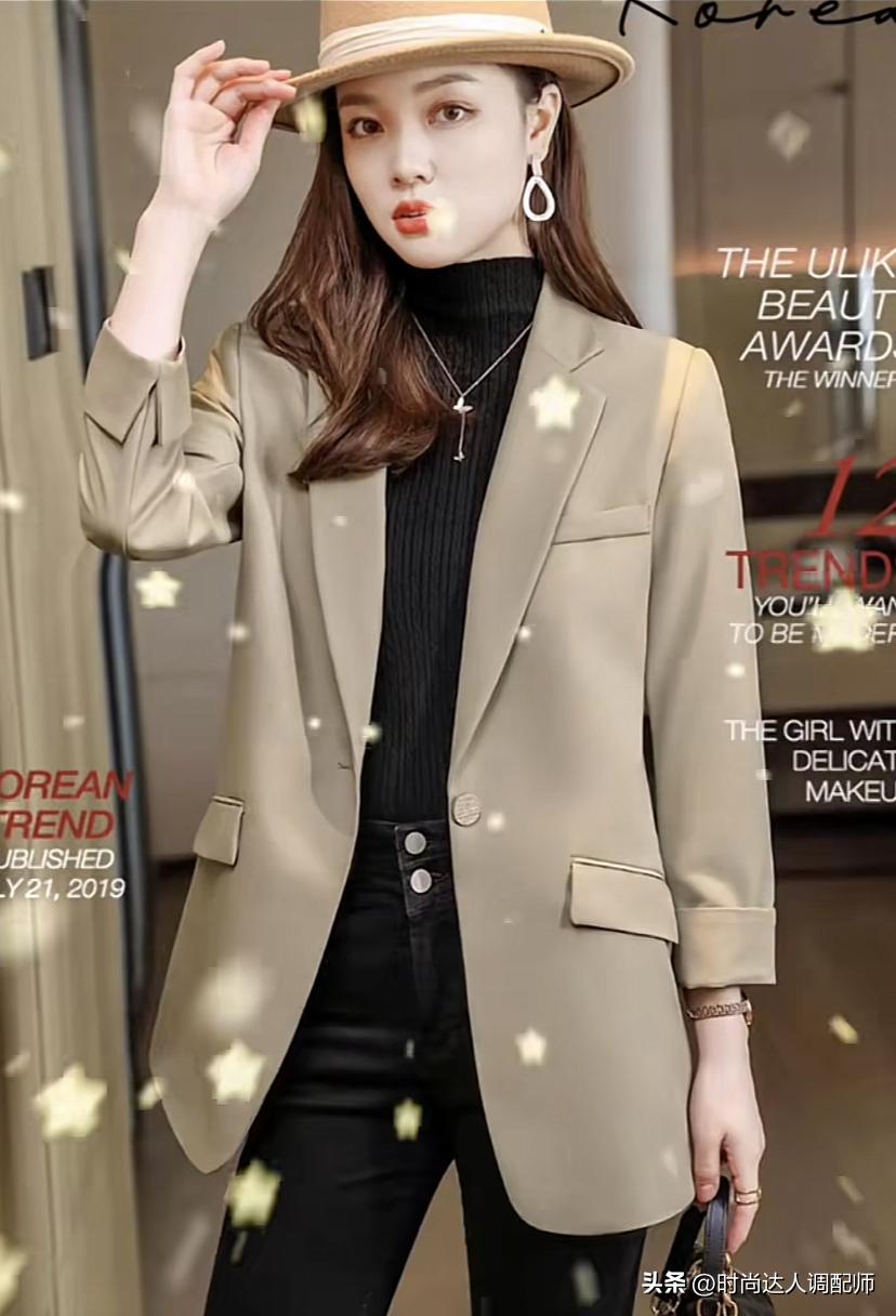 蓝色小西装搭配什么裤子和裙子,小西装搭配女小个子雪纺面料裙子