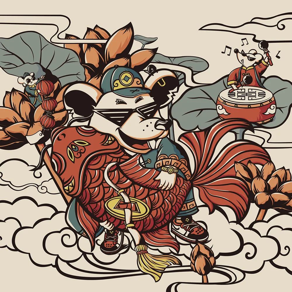 国潮风海报创意设计,国潮插画手绘初学者入门教程