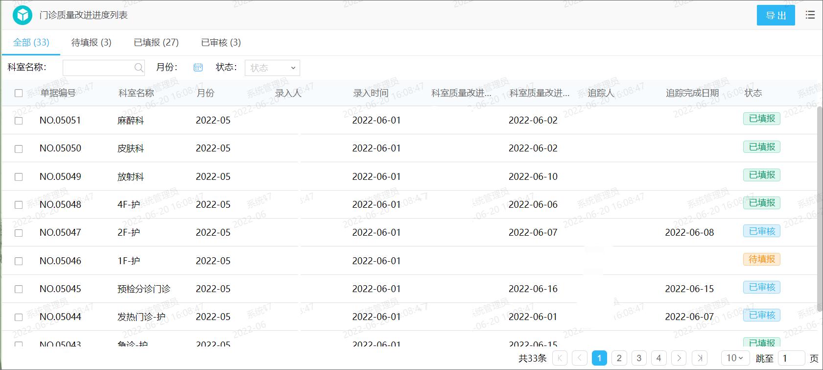 大型医院门诊用泛微OA打造质量管理平台：问题及时记录，跟踪改进