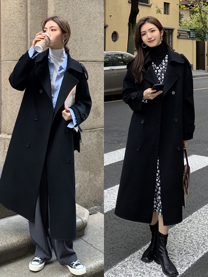 冬天穿同色系好看又显瘦,秋冬显瘦穿搭条纹