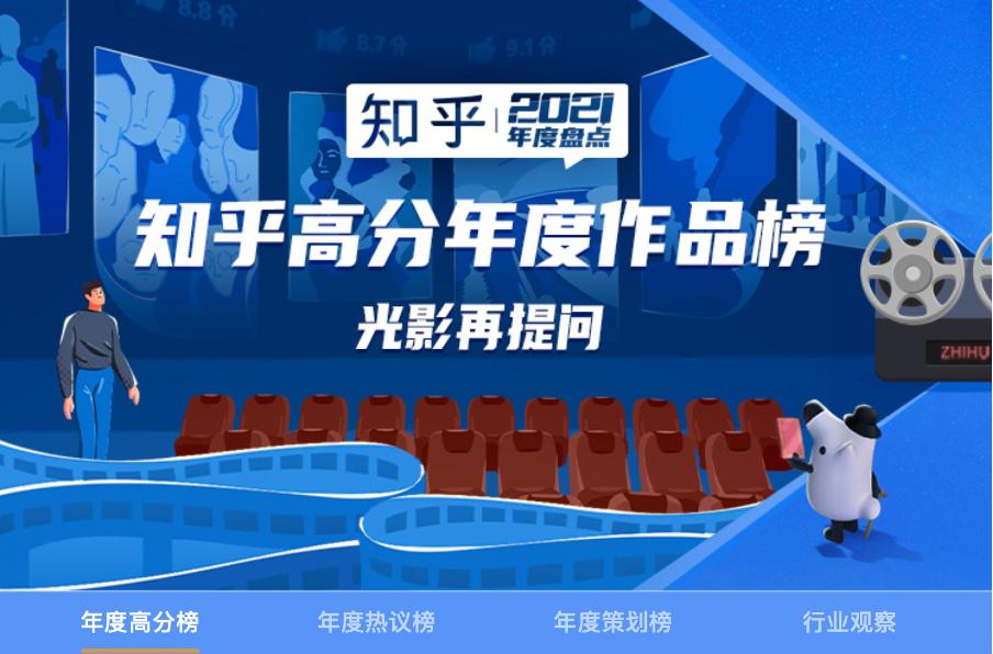 知乎上线“光影再提问”2021年影剧综都在这了