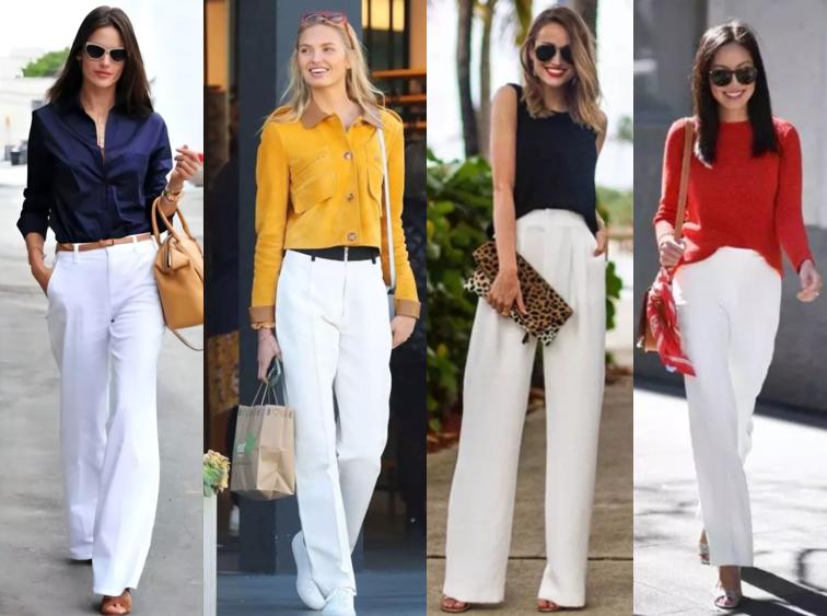 春季，女神怎能少一条“白裤子”，简洁优雅，非常高级