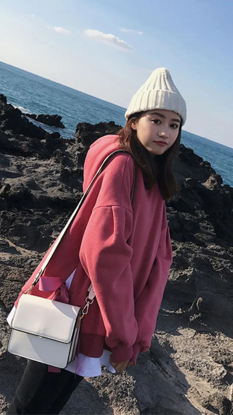 连帽卫衣女潮ins2022秋季新款韩版,爆款秋冬新连帽假两件卫衣