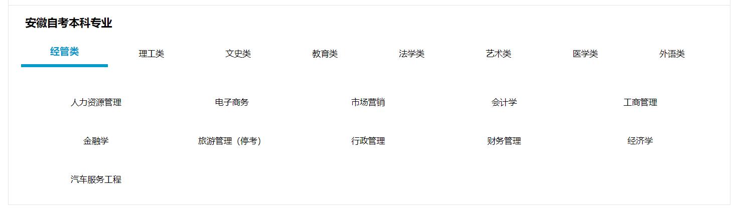安徽自考助学政策,安徽自考本科专业科目一览表官网