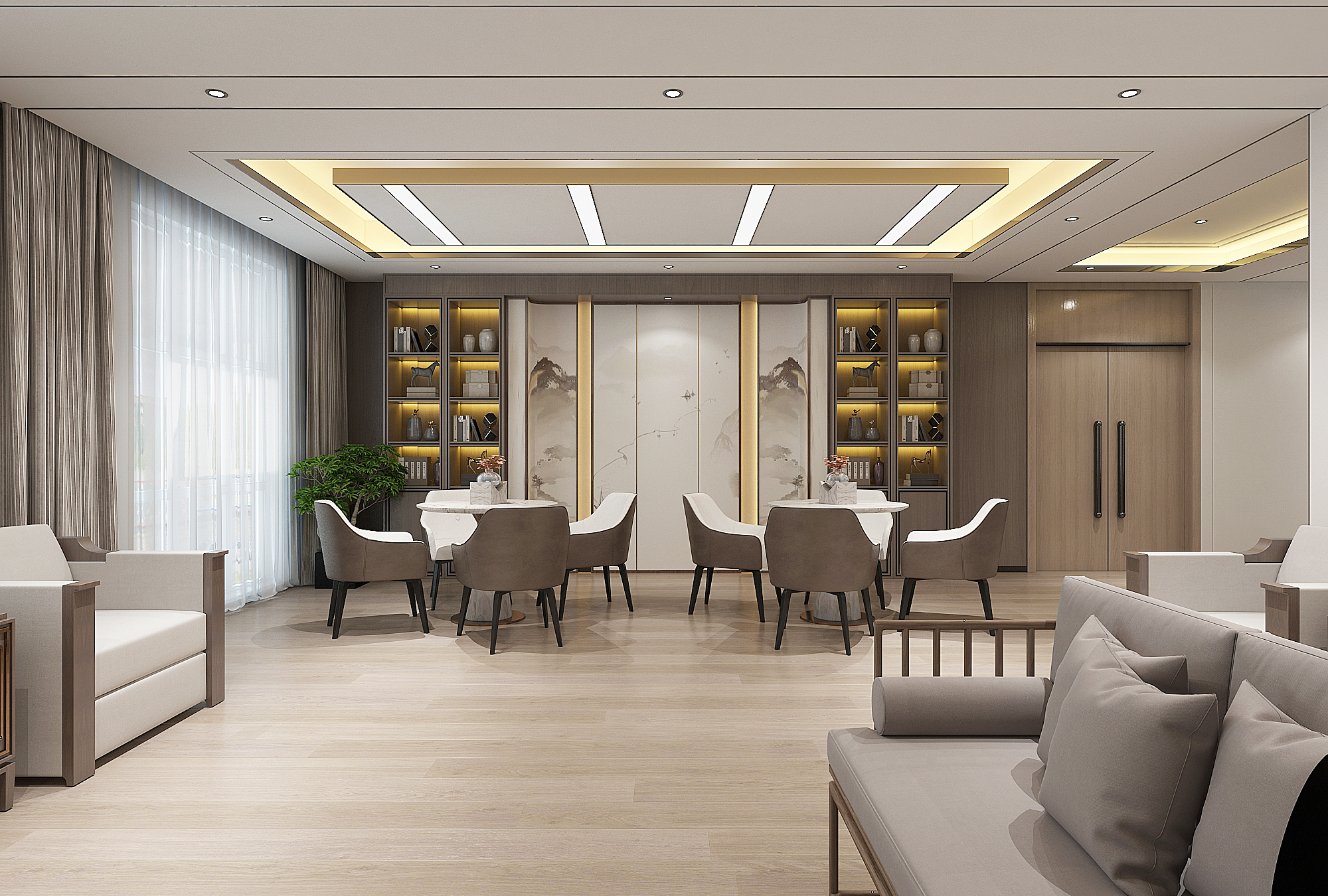 银川办公室设计装修公司|银川万熙服饰办公室设计装修方案鉴赏