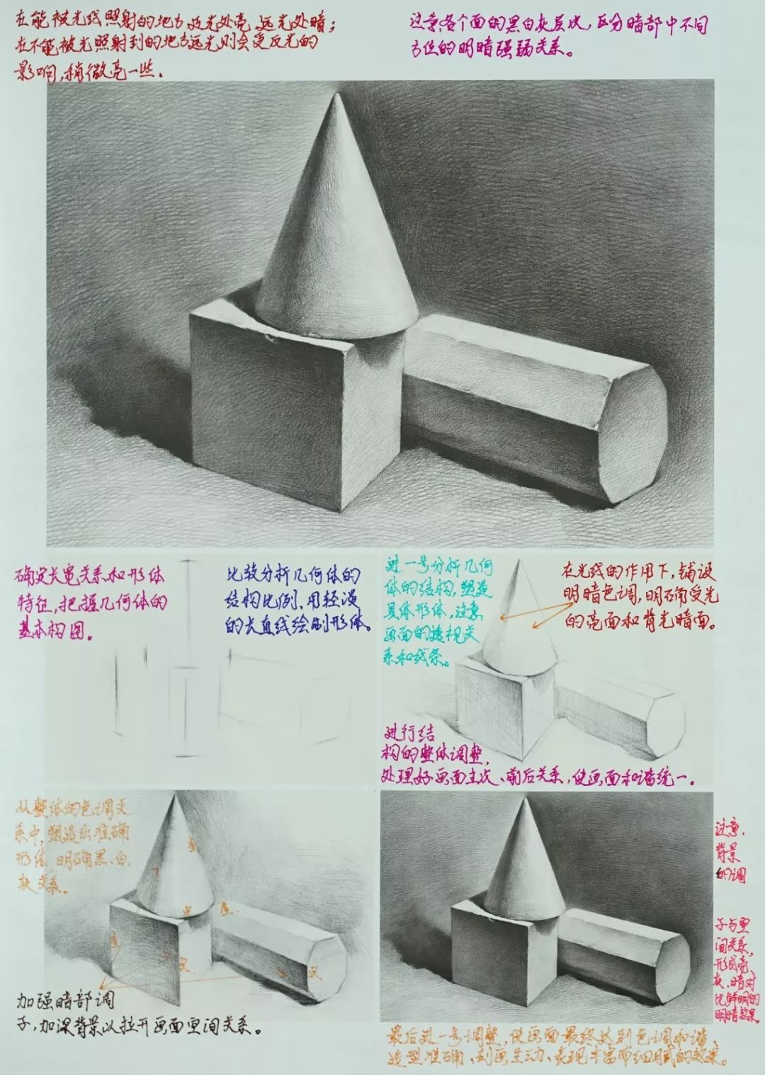 素描基础入门几何石膏,几何石膏素描教学视频