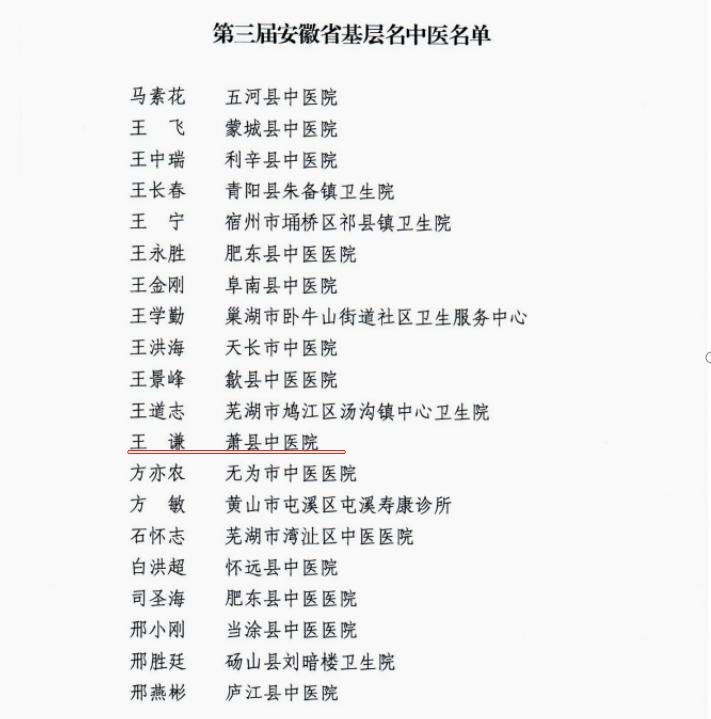 我县1人获省基层名中医称号