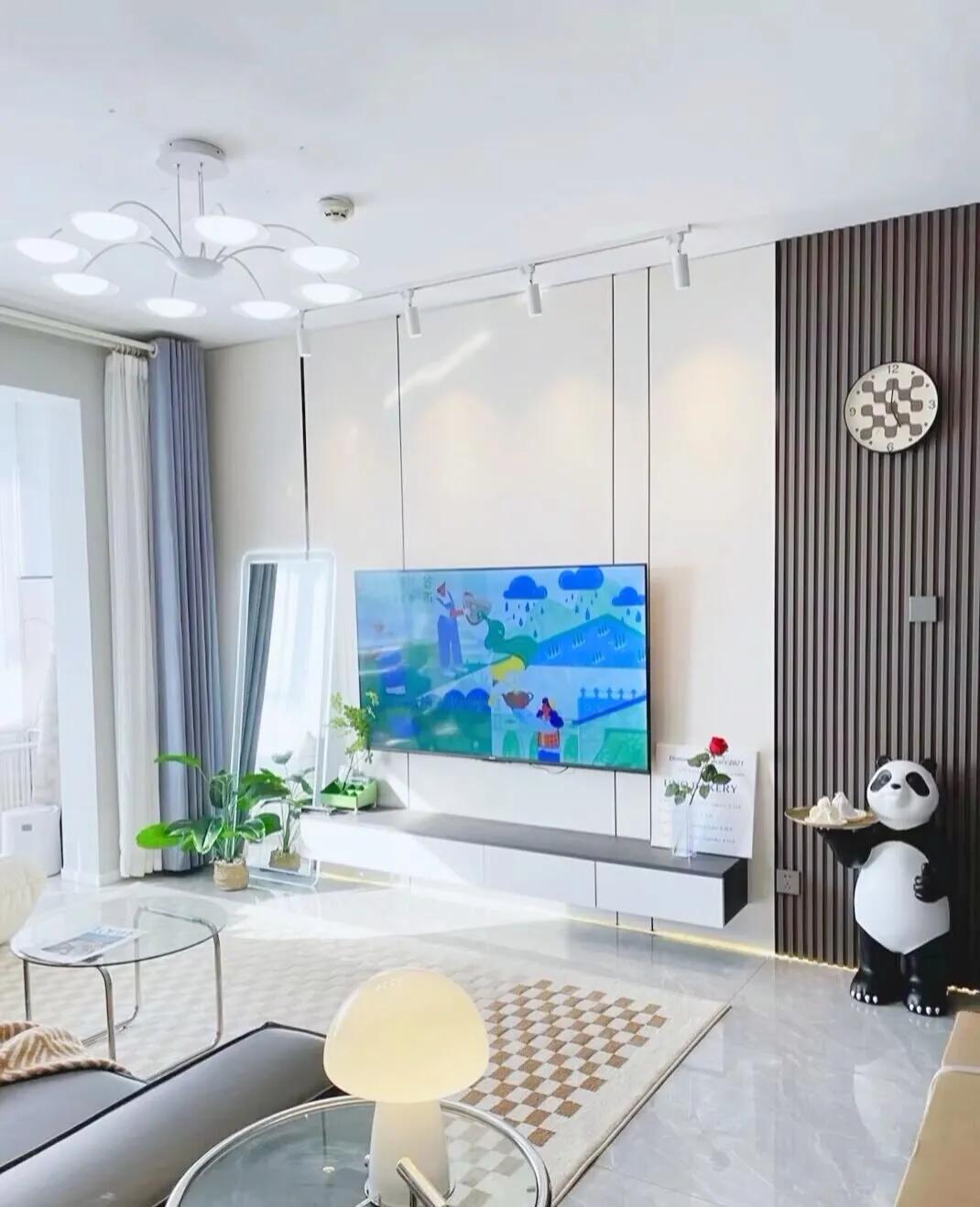 30款悬空背景墙,简约隐形门背景墙