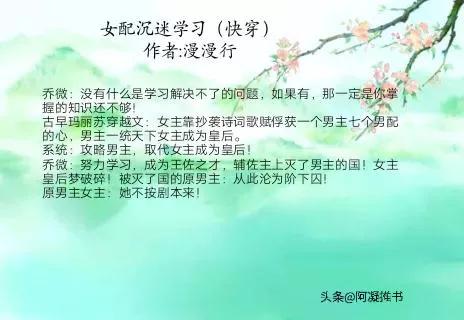 快穿文女主虐男主的文推荐,推荐好看女主穿书小说现言