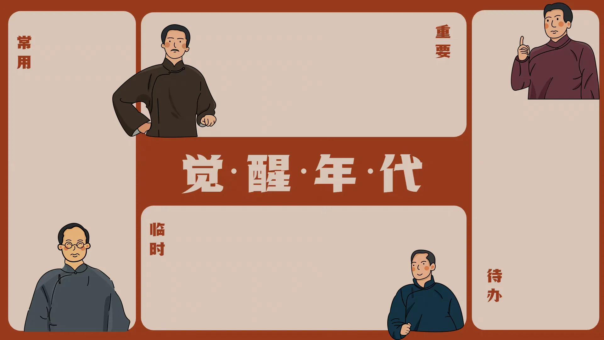 电脑壁纸|觉醒年代趣味功能分区壁纸​