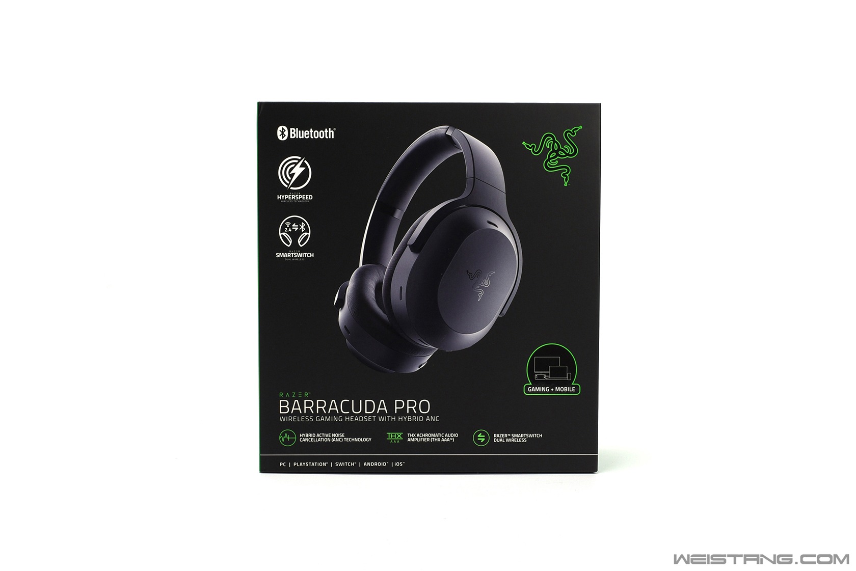 razer雷蛇梭鱼专业版无线游戏耳机,雷蛇barracudapro