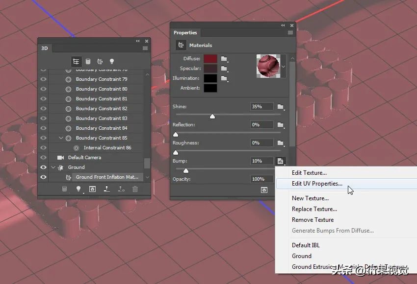 ps怎么做立体空心圆柱效果,ps文字贴合在圆柱上面