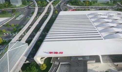 历史性一刻11点,广州东部交通枢纽新塘站最新视频