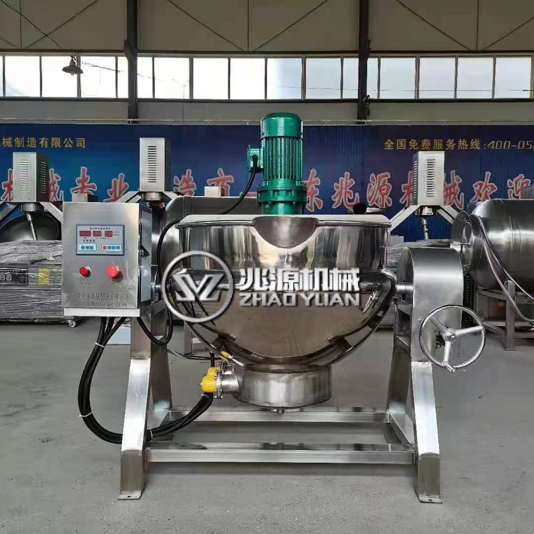 带搅拌蒸汽夹层锅,商用蒸汽夹层锅