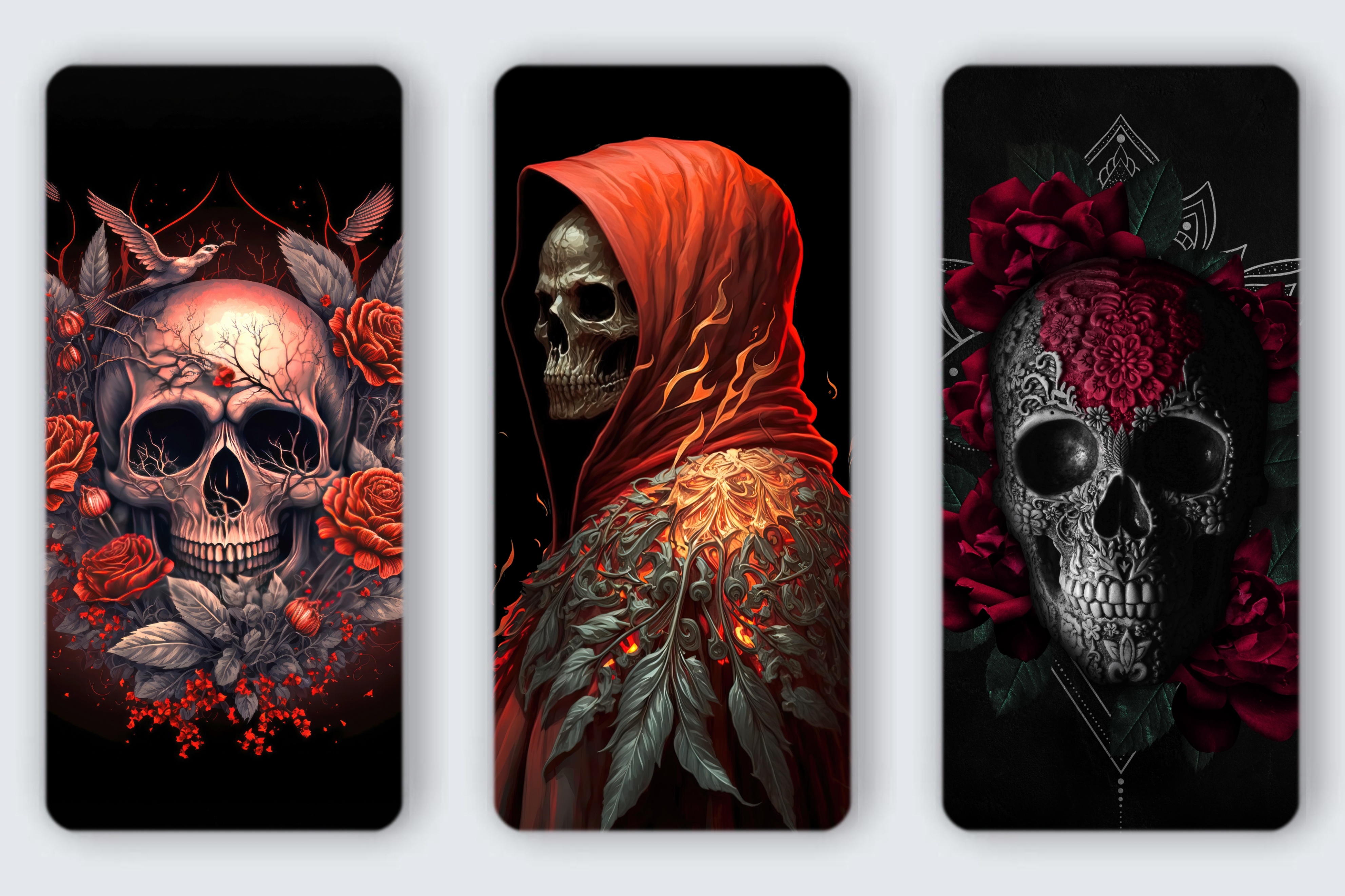 壁纸图集骷髅花,骷髅壁纸超清4k手机壁纸