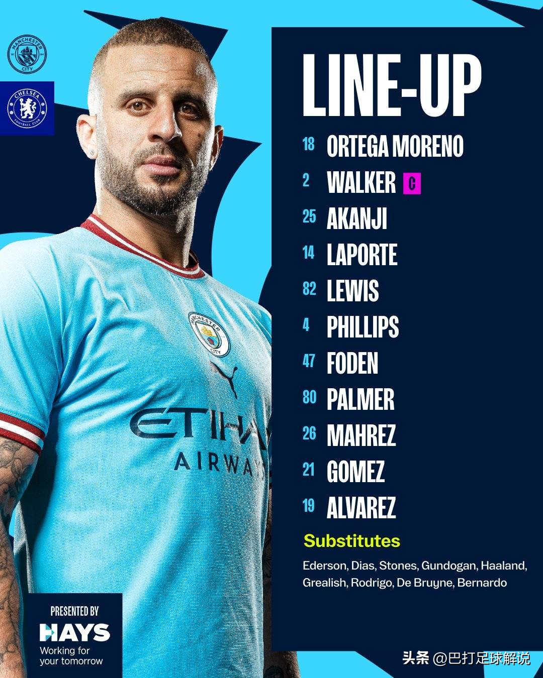 9人轮休！战蓝军瓜帅大换血，1人迎大考1将得机会2人影响未来