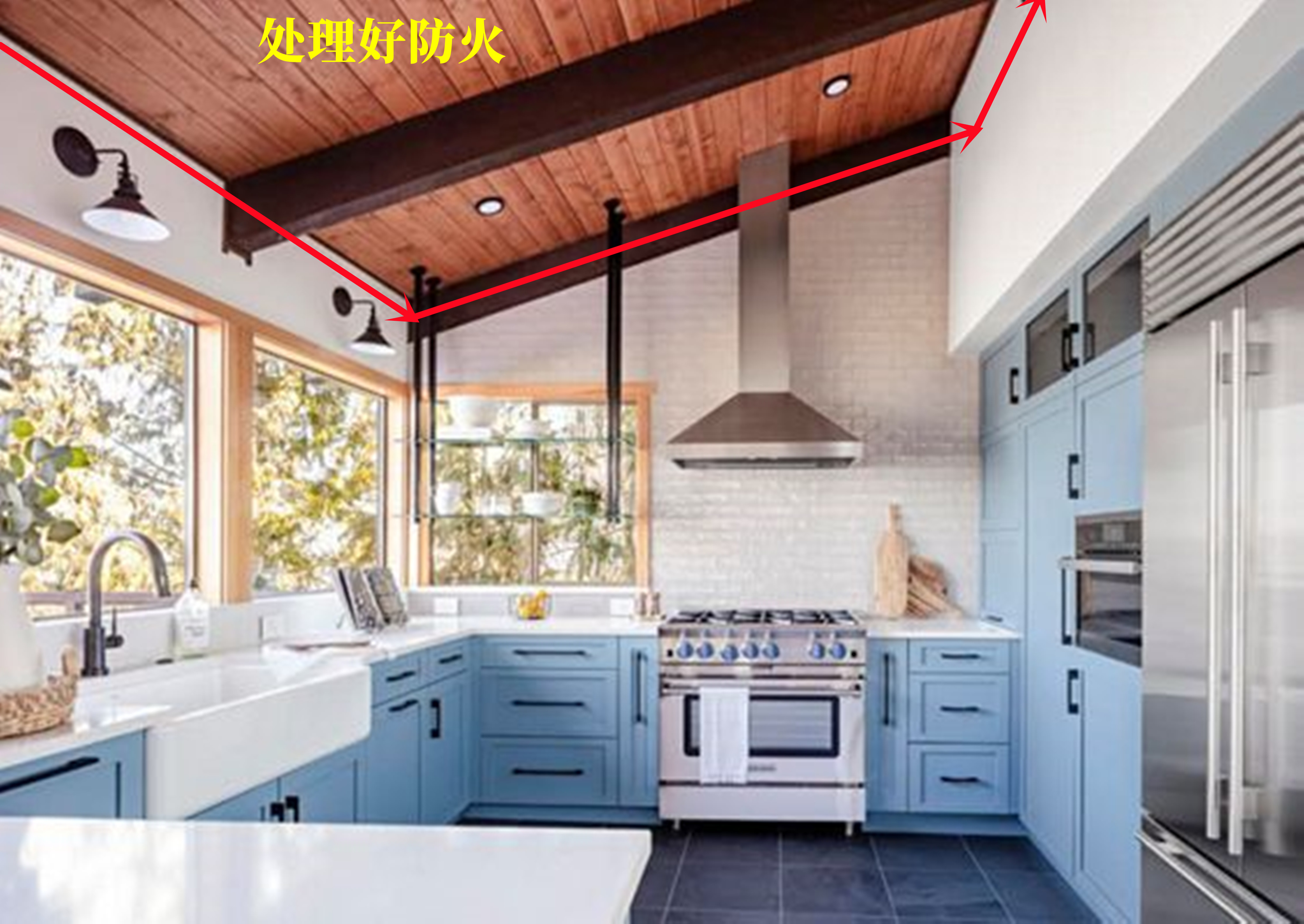 桑拿板阳台简易吊顶图,阳台桑拿板吊顶造型效果图浅色