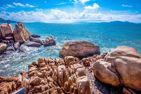 江门那琴半岛地质海洋公园秋冬季,江门那琴半岛看日落