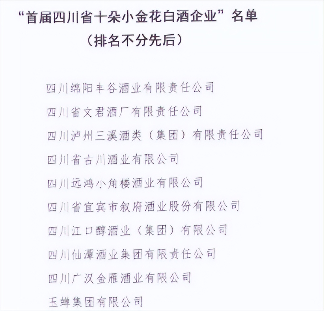 川酒六朵金花是指,川酒六朵金花有沱牌吗