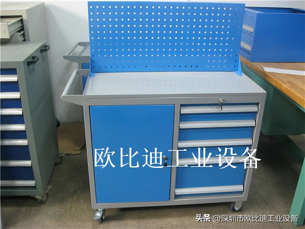 车间工具推车、五金工具周转车生产厂家双层手推车