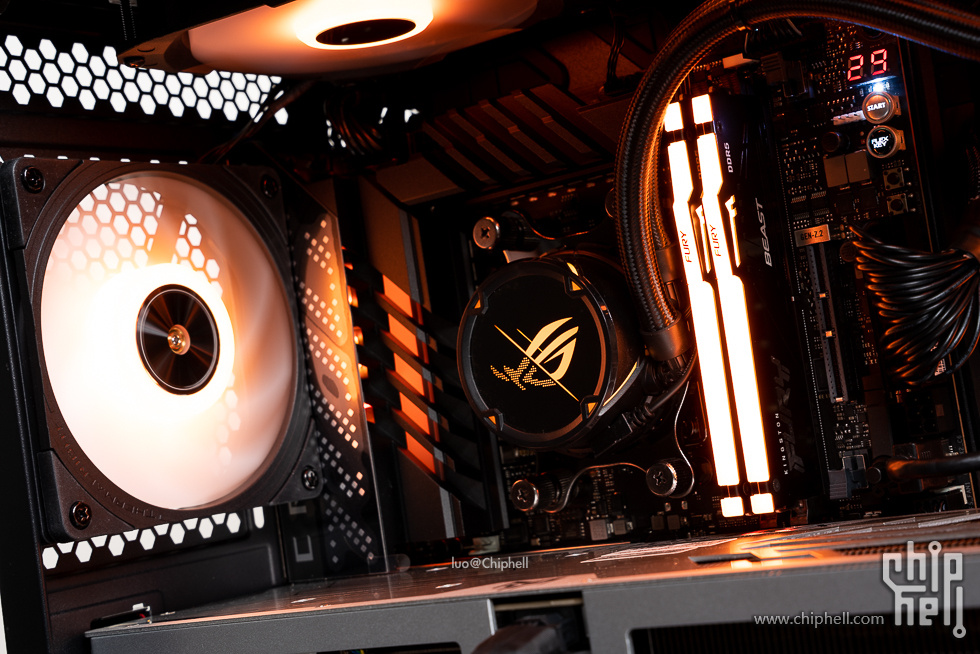 华硕tufgaminggt502弹药库白色,华硕gt502机箱黑橙搭配