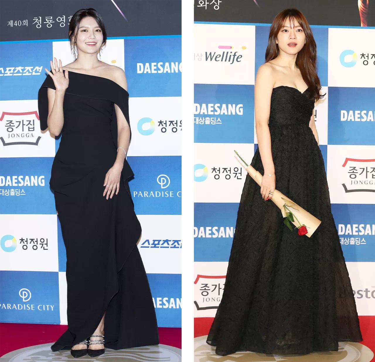 韩女星露背装走红毯,韩国女明星走红毯穿深v