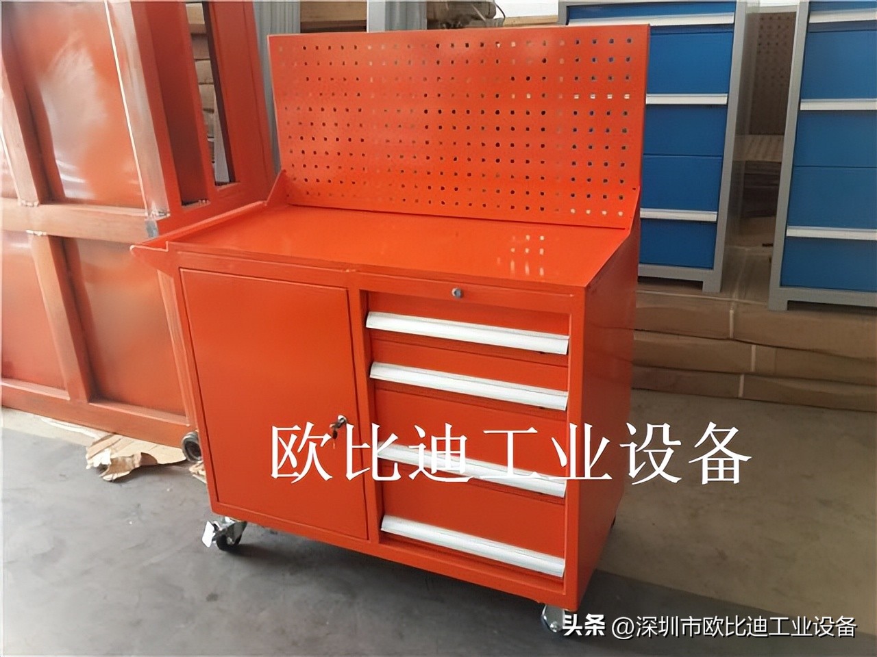 车间工具推车、五金工具周转车生产厂家双层手推车