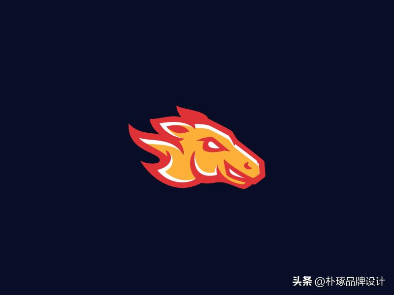 策马奔腾一马当先,马元素创意企业logo