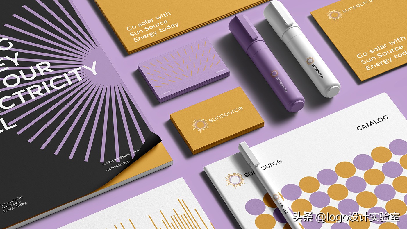 Sunsource太阳能承包商品牌logo设计via:MolokoCreativeAgency