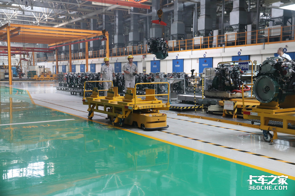 一汽工厂参观,大柴劲威发动机