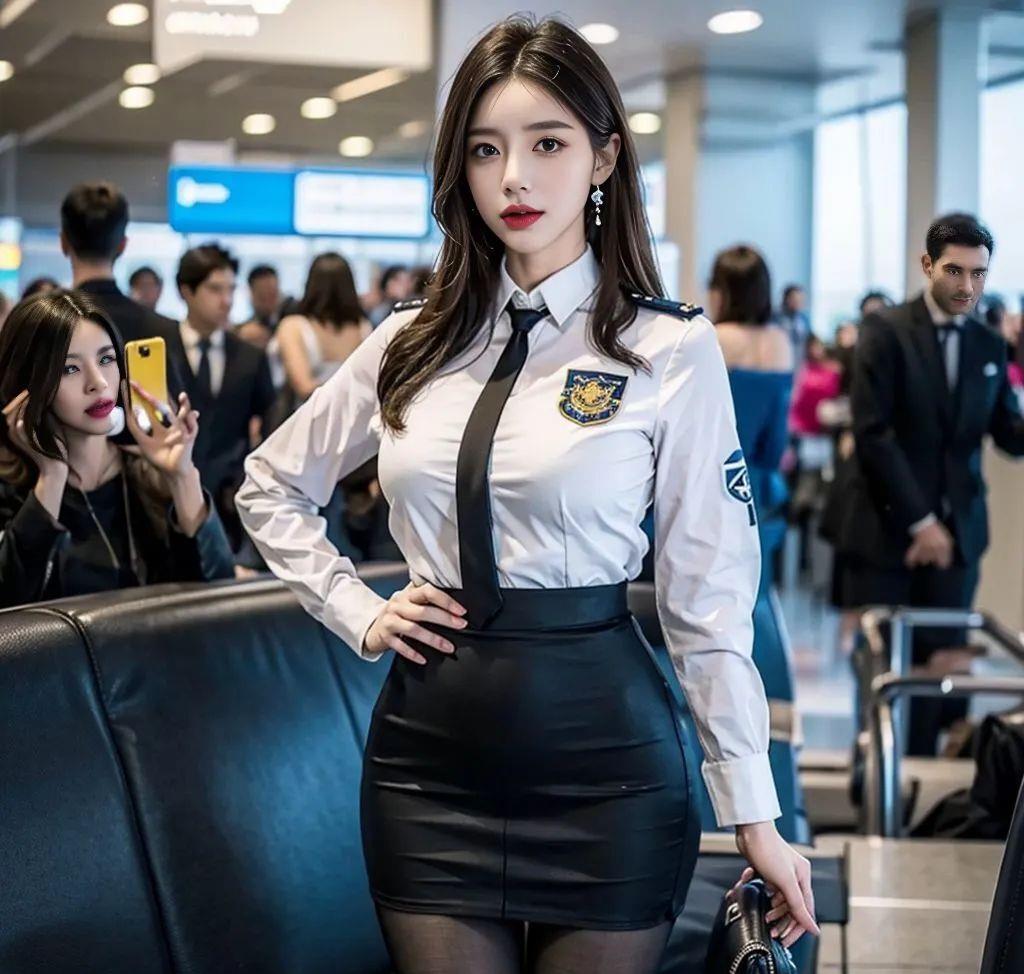 高空制服诱惑：迷人空姐展现女性魅力