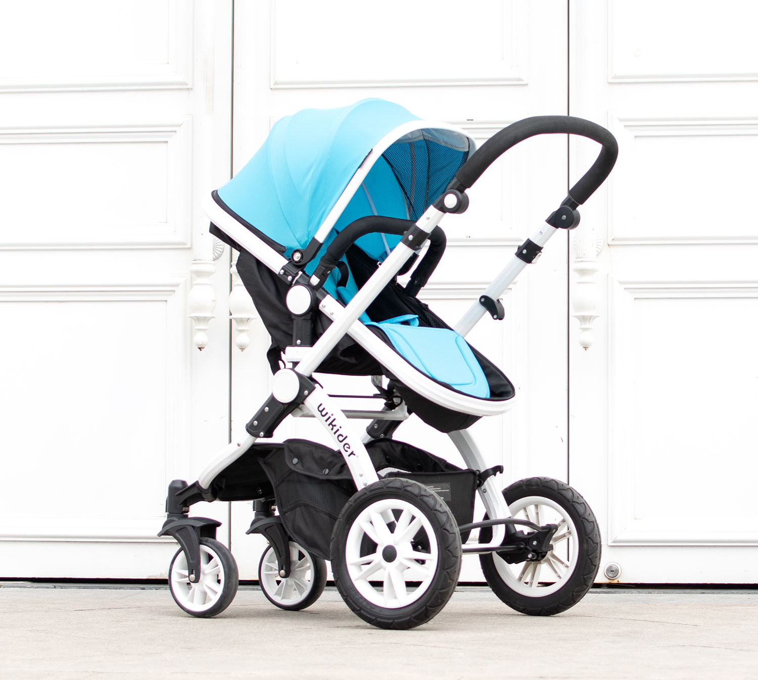 teknum婴儿推车怎么折叠,高景观婴儿推车可坐可躺轻便折叠