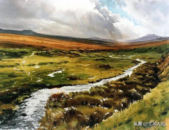 欧美风景水彩画名作,欧洲顶尖水彩大师的风景画欣赏