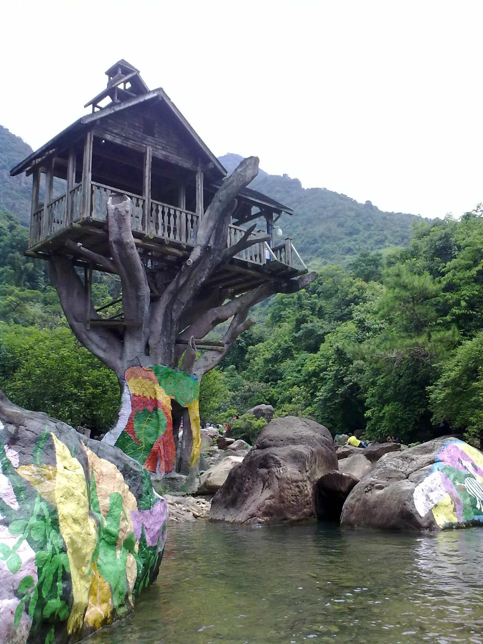 广州白水寨瀑布半人工半自然,广州市白水寨游玩景点