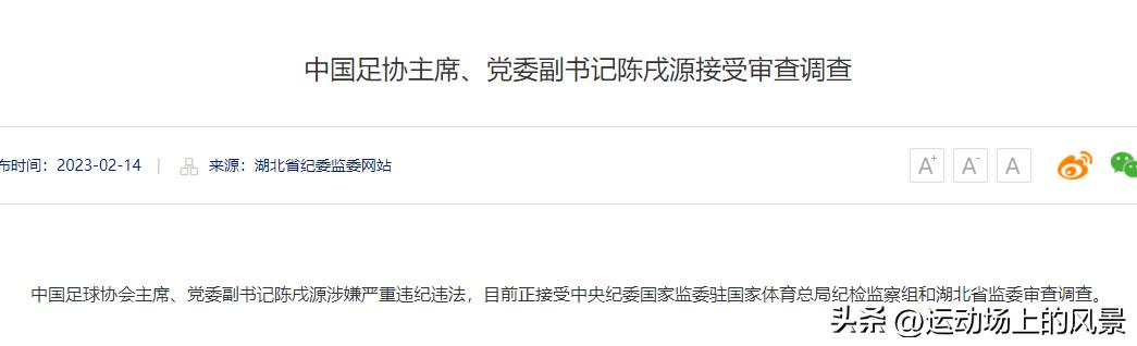 中国足球的锅，陈戌源背得起吗？