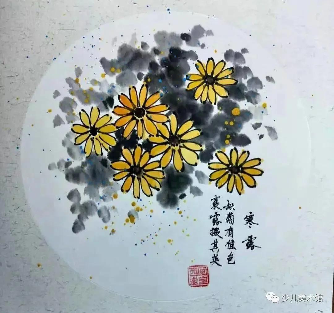 国画考级1-10级范画花鸟画,儿童国画入门范画步骤