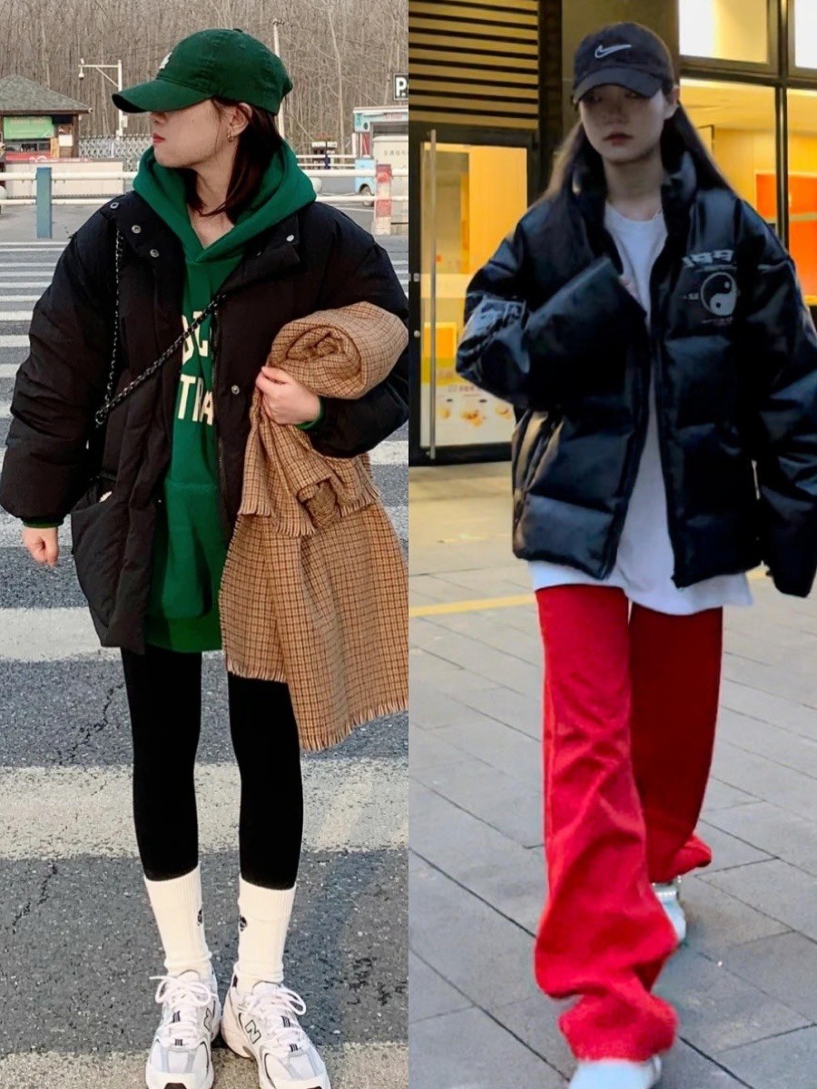 黑羽绒服穿搭技巧50岁,黑中长款羽绒服怎么搭配裤和鞋子