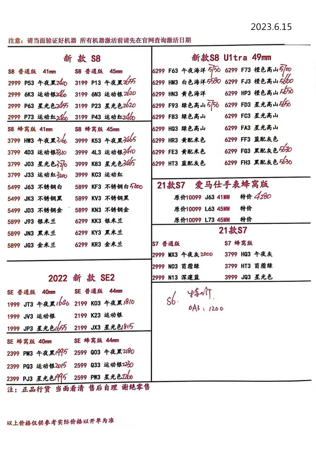 2024年1月11日华强北手机批发价,华强北远望手机市场批发报价单