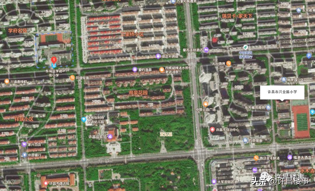 图解许昌市东城区2023年中小学学区划分（仅供参考）