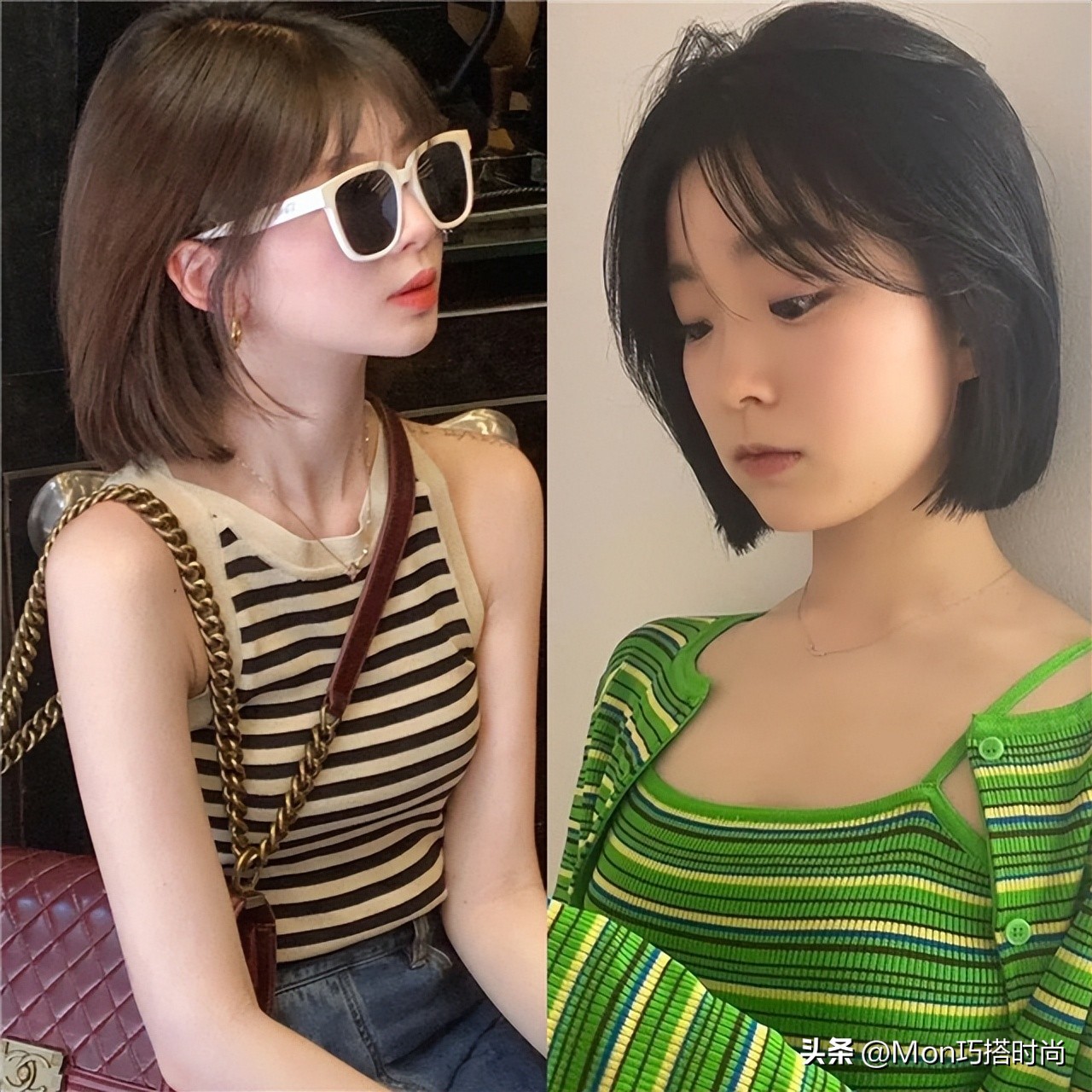 女生齐肩发型推荐长脸发量多,今年超火齐脖短发