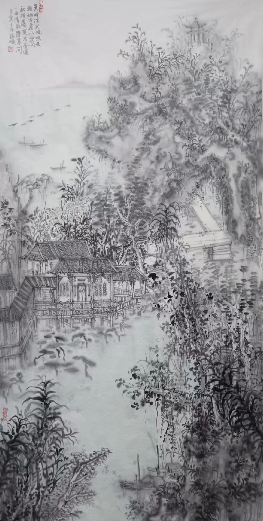 中国山水画家张娟,张娟国画