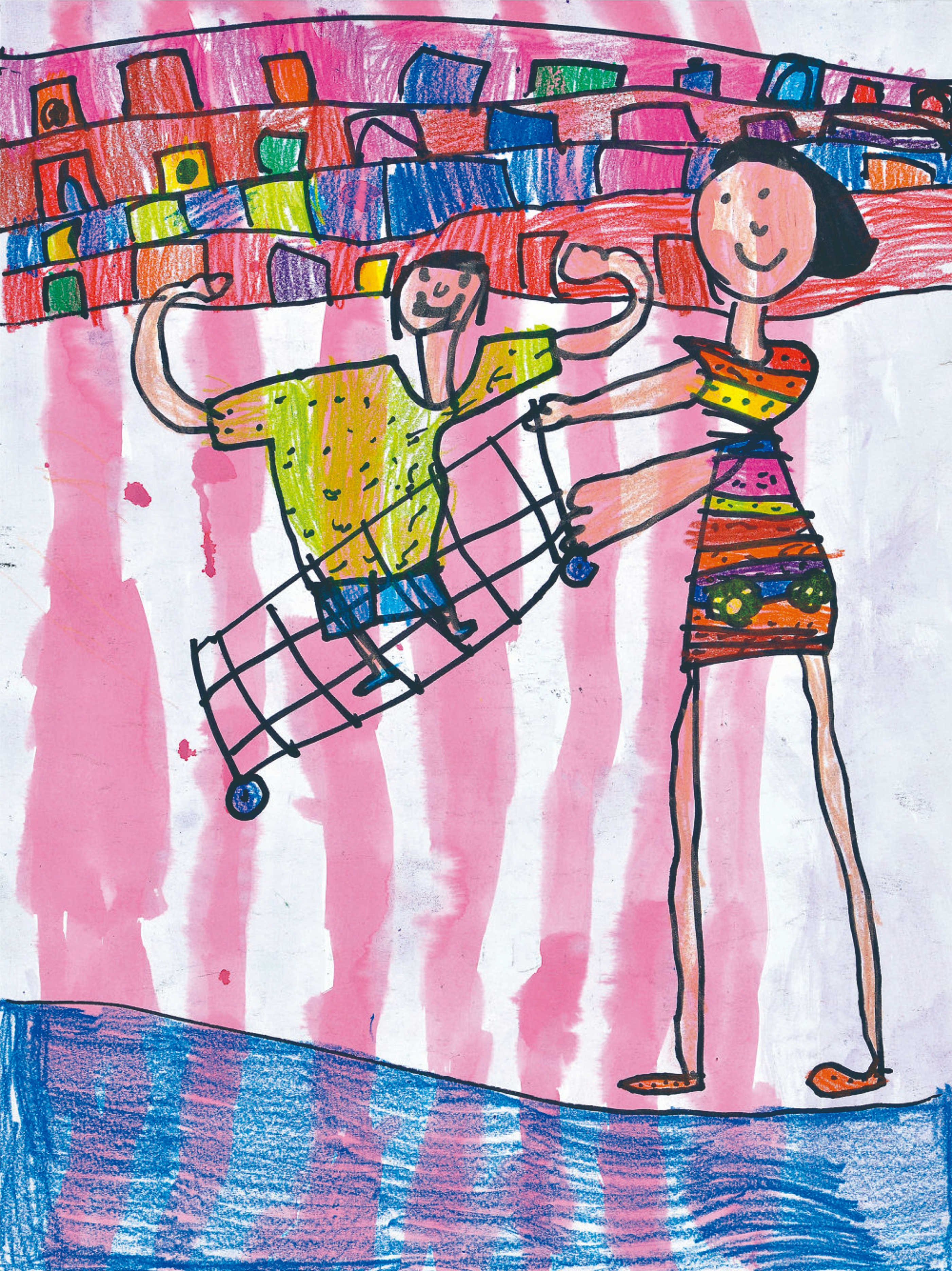 童心绘世界美术作品展示看板,优秀儿童画作品展示