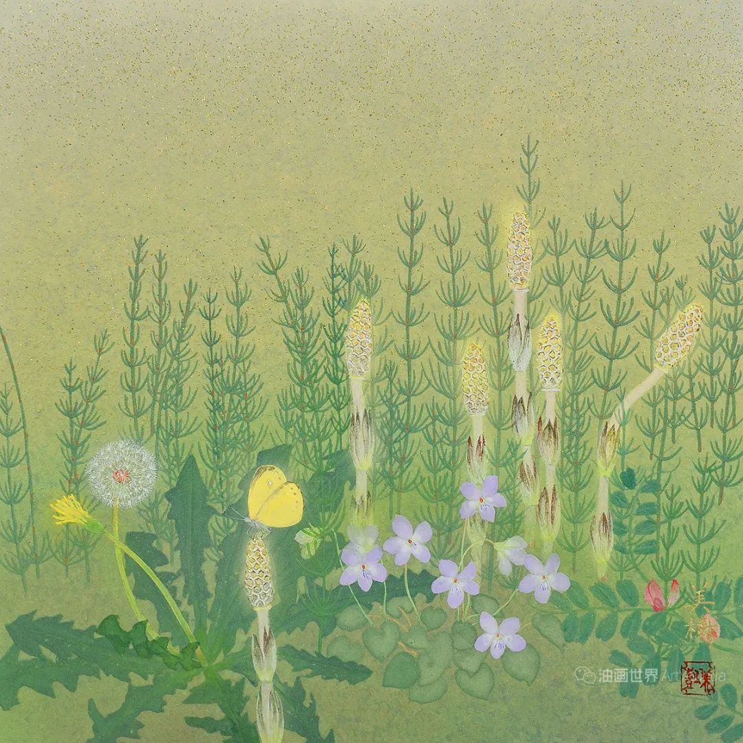 野地美树子手绘油画,日本画家奈良美智作品图