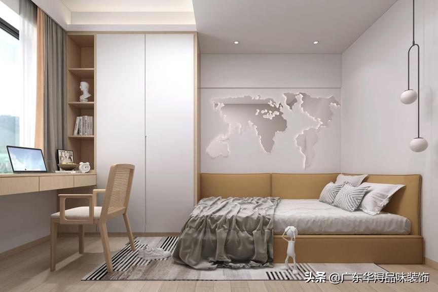 高级哑光奶咖色+暗橘色设计的小户型现代风平层，高级有质感